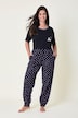 Pyjama, Zweiteiler, Katze, gepunktete Hose