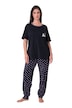 Pyjama, Zweiteiler, Katze, gepunktete Hose