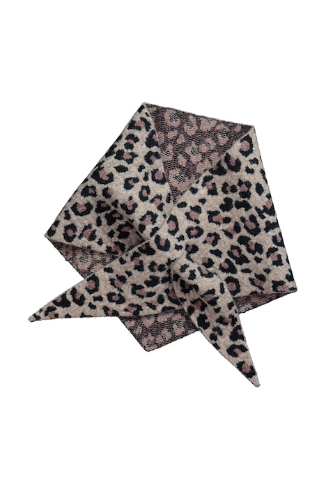 Trojúhelníkový šátek, leopardí vzor, lehký pletený materiál