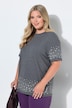 T-Shirt, Boxy Fit, Halbarm und Saum mit Zierperlen