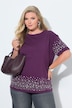 T-Shirt, Boxy Fit, Halbarm und Saum mit Zierperlen