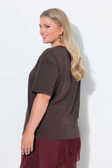 T-Shirt, Boxy Fit, längerer Halbarm
