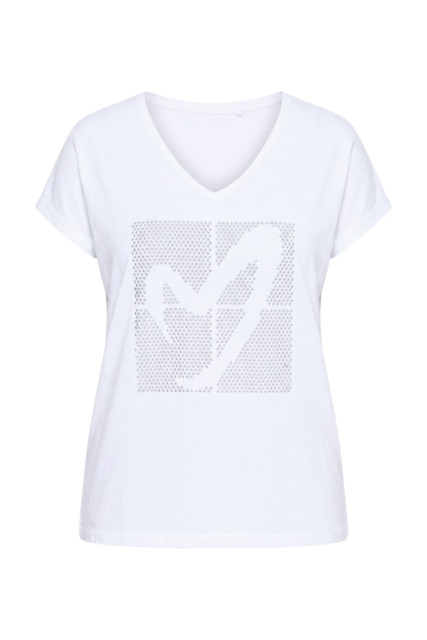Metallic Heart Cap Sleeve Tee