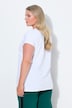T-Shirt, A-Linie, Glitzer-Herz, Saum hinten länger