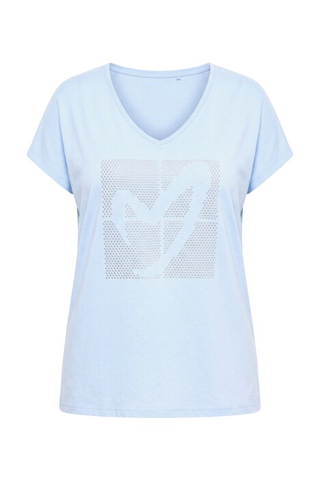 Metallic Heart Cap Sleeve Tee