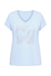 Metallic Heart Cap Sleeve Tee