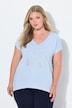 T-Shirt, A-Linie, Glitzer-Herz, Saum hinten länger
