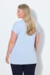 T-Shirt, A-Linie, Glitzer-Herz, Saum hinten länger