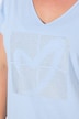 T-Shirt, A-Linie, Glitzer-Herz, Saum hinten länger