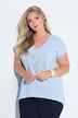 T-Shirt, A-Linie, Glitzer-Herz, Saum hinten länger