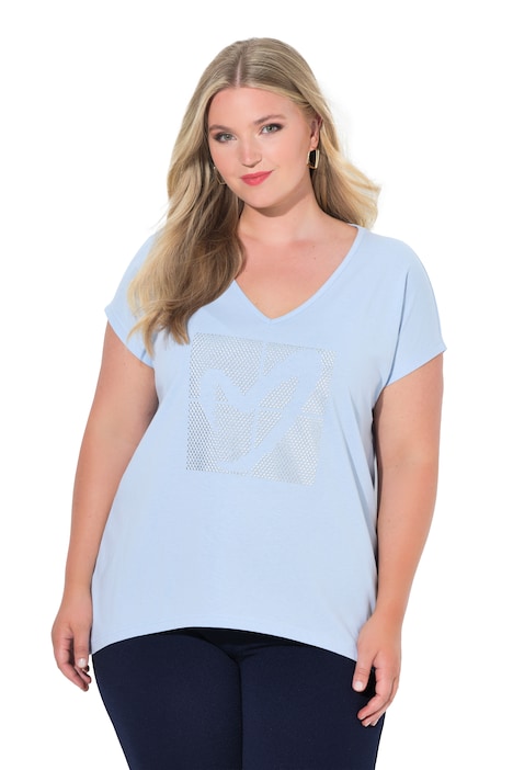 Metallic Heart Cap Sleeve Tee
