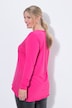 Longsleeve, A-Linie, Herz-Motiv, offenkantige Abschlüsse