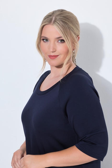 Jerseykleid, A-Linie, Modalmix-Jersey, 3/4-Ärmel