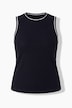 Ripptop, Slim Fit, weißes Piping