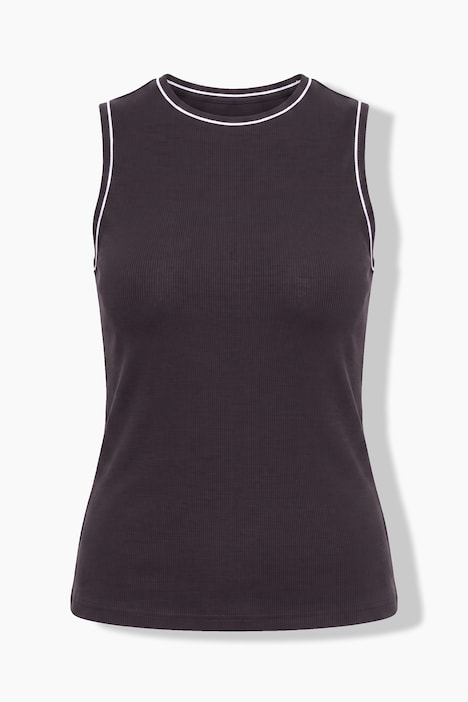 Ripptop, Slim Fit, weißes Piping