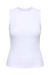 Contrast Piping Ribbed Tank Top