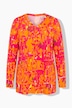 Shirt met lange mouwen, letters, A-lijn, V-hals, lange mouwen