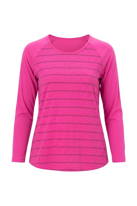 Funktions-Ringelshirt, antibakteriell, Rundhals, Langarm