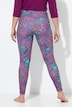 Sport-Leggings, gemustert, High Waist, Elastikbund