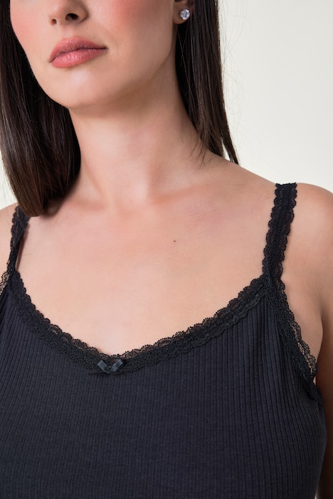 Underwear-Top, Slim Fit, Zierkanten