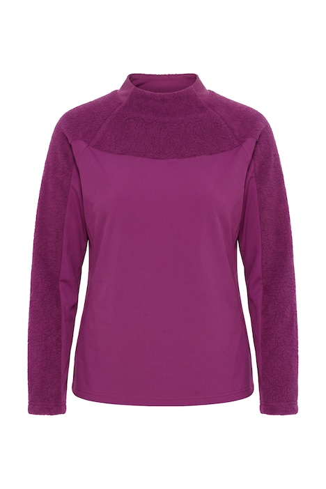 Sweatshirt, Teddyfleece, Stehkragen, Langarm, Daumenloch