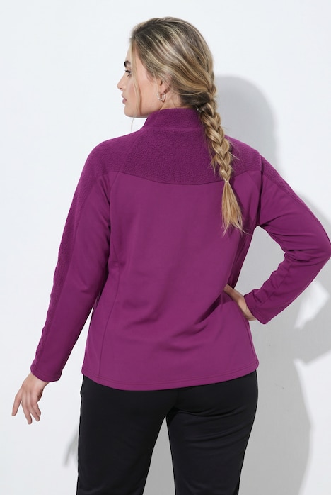 Sweatshirt, Teddyfleece, Stehkragen, Langarm, Daumenloch