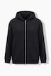 Sweatjacke, Webpelzfutter, Kapuze, Langarm