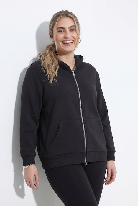 Sweatjacke, Webpelzfutter, Kapuze, Langarm