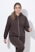 Veste en molleton, doublure en fausse fourrure, capuche et manches longues