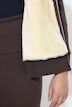 Veste en molleton, doublure en fausse fourrure, capuche et manches longues