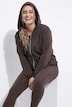Veste en molleton, doublure en fausse fourrure, capuche et manches longues