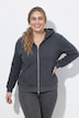 Sweatjacke, Webpelzfutter, Kapuze, Langarm