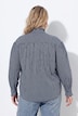 Blouse, Vichy-ruitjes, ruches, opstaande kraag, lange mouwen