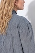 Blouse, Vichy-ruitjes, ruches, opstaande kraag, lange mouwen