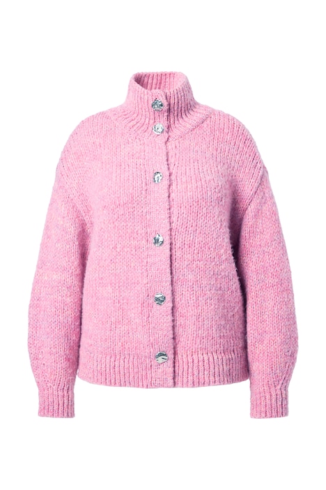 Strickjacke, oversized, Grobstrick, große Knöpfe