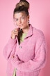 Strickjacke, oversized, Grobstrick, große Knöpfe