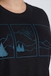 Functioneel T-shirt, bergmotief, ronde hals, korte mouwen