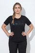 Functioneel T-shirt, bergmotief, ronde hals, korte mouwen