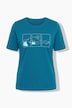 Functioneel T-shirt, bergmotief, ronde hals, korte mouwen
