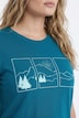 Functioneel T-shirt, bergmotief, ronde hals, korte mouwen