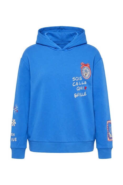 French Lettering Long Sleeve Hoodie