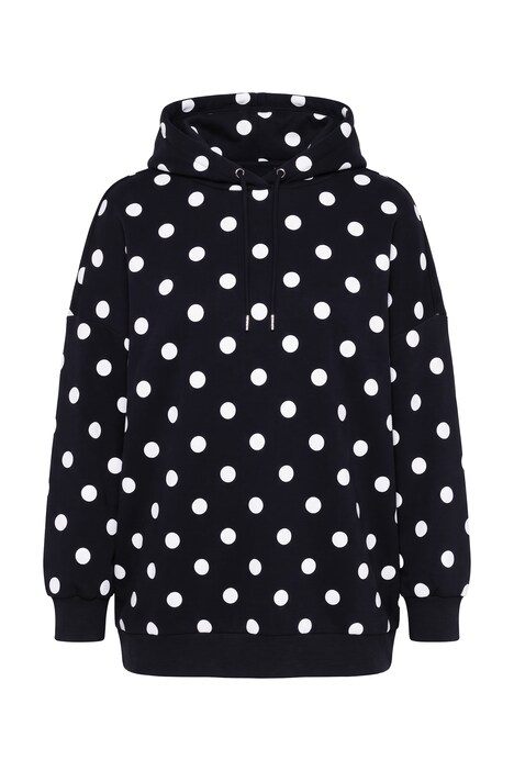 Hoodie, oversized, Sweat mit Dots, Kapuze