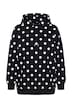 Hoodie, oversized, Sweat mit Dots, Kapuze
