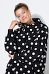 Hettegenser, oversized, genser med prikker, hette