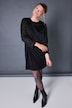 Abito dal taglio oversize in jersey operato con glitter e maniche lunghe e ampie