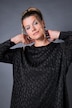 Abito dal taglio oversize in jersey operato con glitter e maniche lunghe e ampie