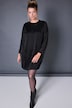Abito dal taglio oversize in jersey operato con glitter e maniche lunghe e ampie