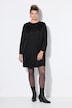 Abito dal taglio oversize in jersey operato con glitter e maniche lunghe e ampie