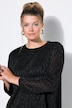 Abito dal taglio oversize in jersey operato con glitter e maniche lunghe e ampie