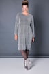 Kleid, oversized, Glitzer-Jersey, Langarm, Seitenschlitze